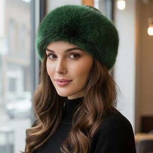 Elegant Green Fur Hat